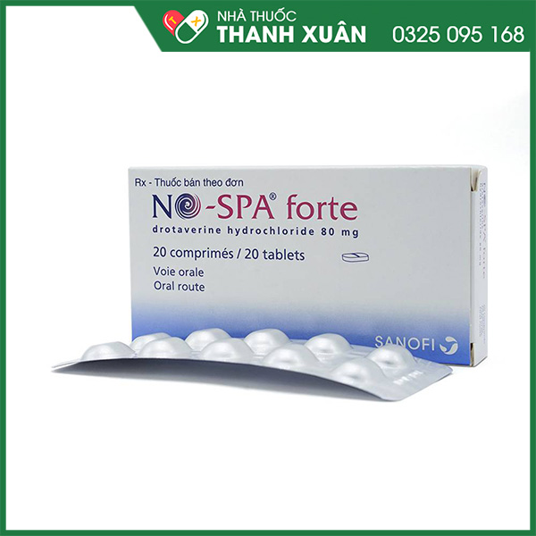 Thuốc No-spa Forte giảm đau do co thắt tiêu hóa